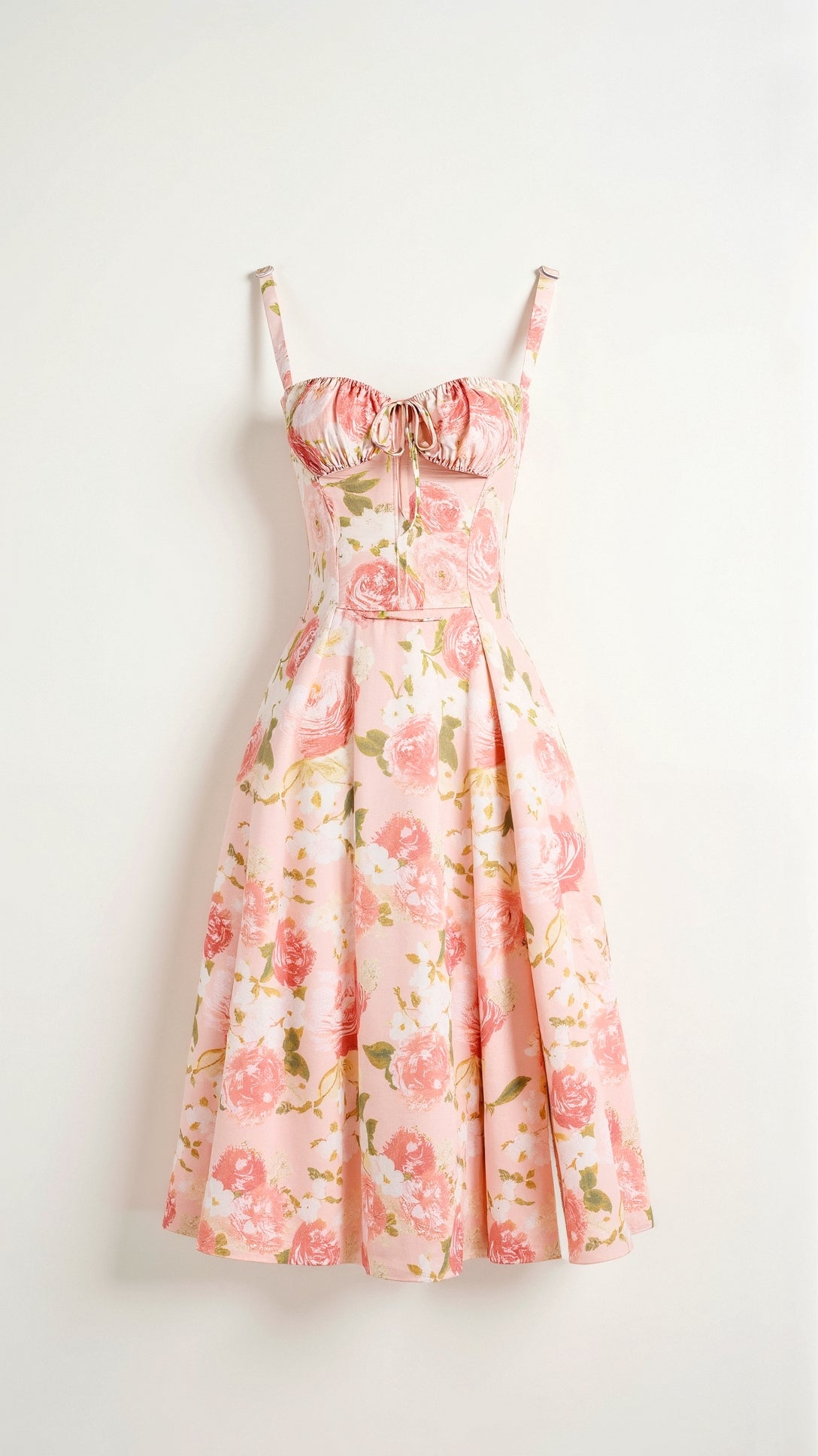 Juli Damen Midi Kleid | Romantischer Blumenprint, Elegante A-Linie 2