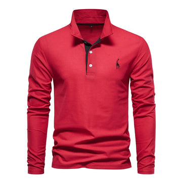 Julians Herren Langarm Poloshirt | Atmungsaktives Material, Taillierte Passform 0