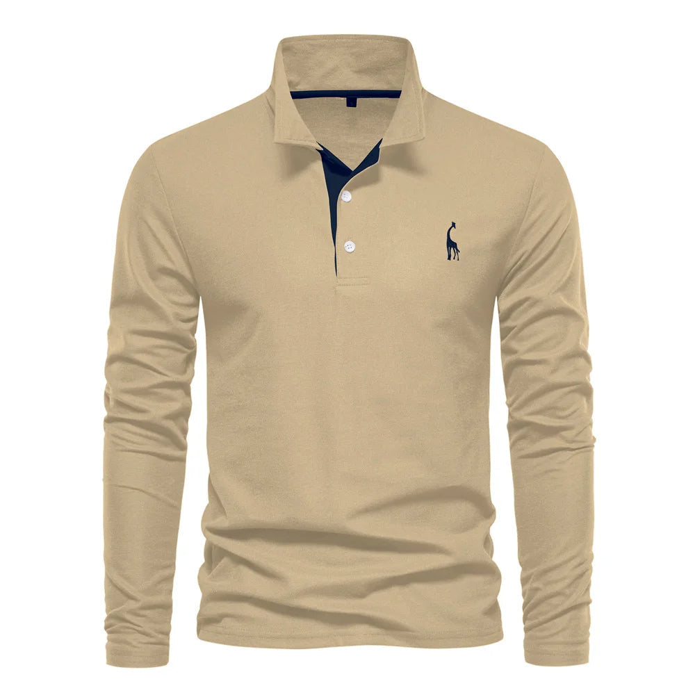 Julians Herren Langarm Poloshirt | Atmungsaktives Material, Taillierte Passform 5