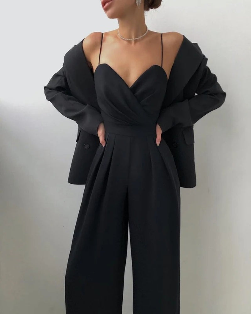 Juna Damen Jumpsuit | Weit Geschnitten, Elegantes Design aus Hochwertigem Stoff 1