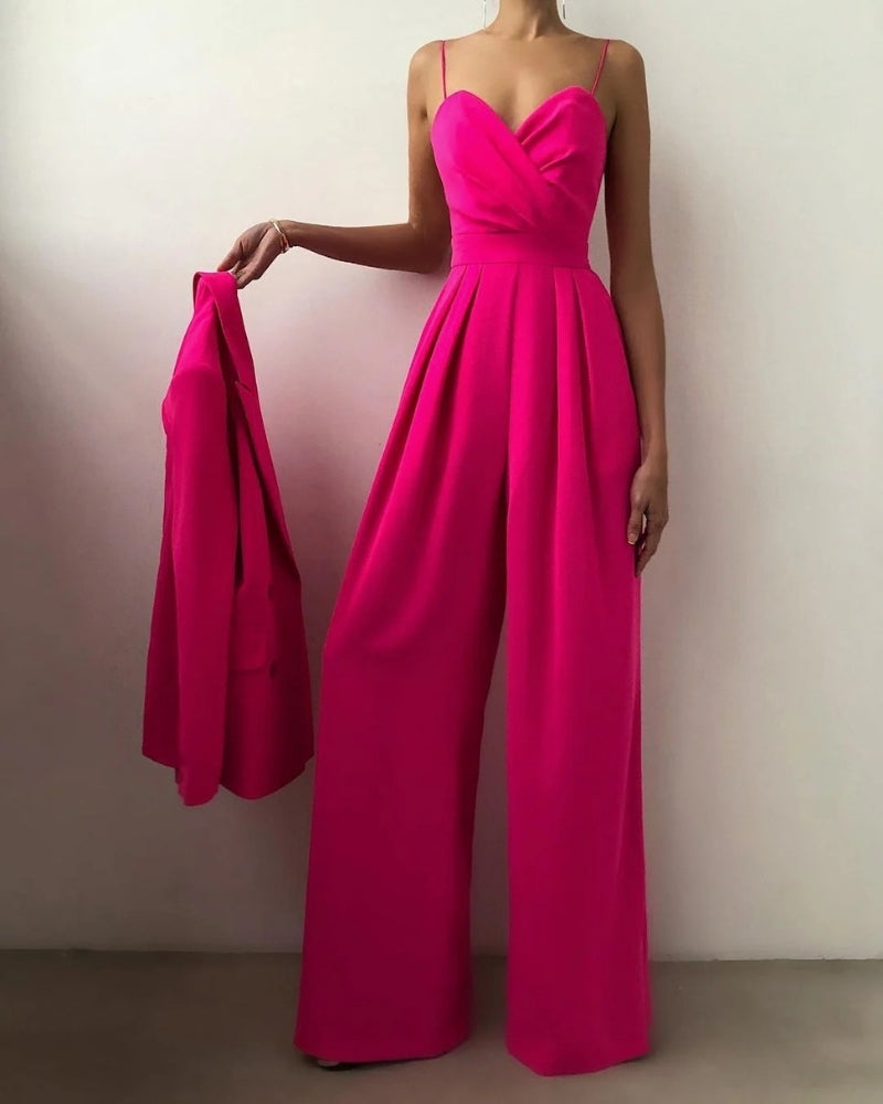 Juna Damen Jumpsuit | Weit Geschnitten, Elegantes Design aus Hochwertigem Stoff 3