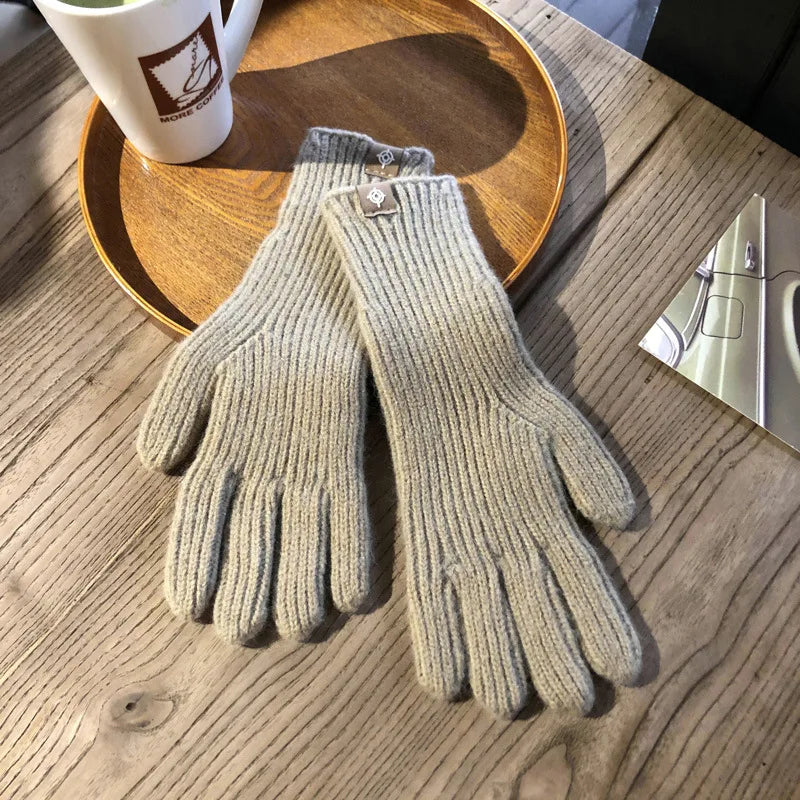 Elisabeth Blau Gestrickte Touchscreen-Handschuhe für Damen | Winter Casual - Einheitsgrösse