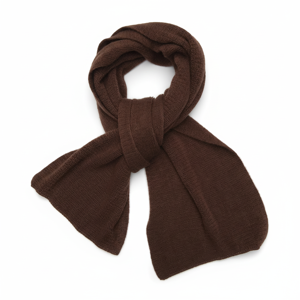 Vreni Khaki Gestrickter Kaschmir-Schal Unisex Winter | Eleganter Rippenstrick Casual Stil