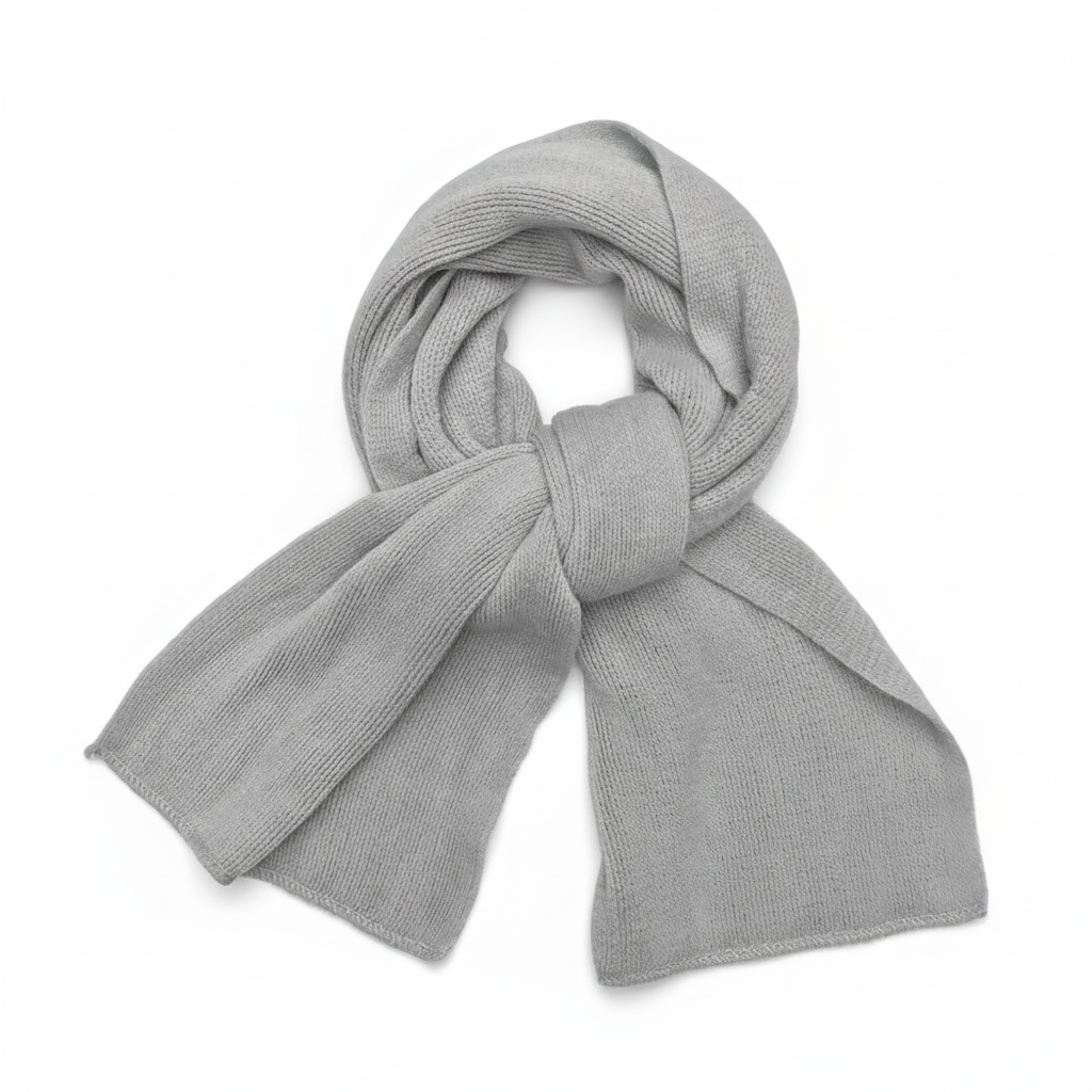 Vreni Khaki Gestrickter Kaschmir-Schal Unisex Winter | Eleganter Rippenstrick Casual Stil