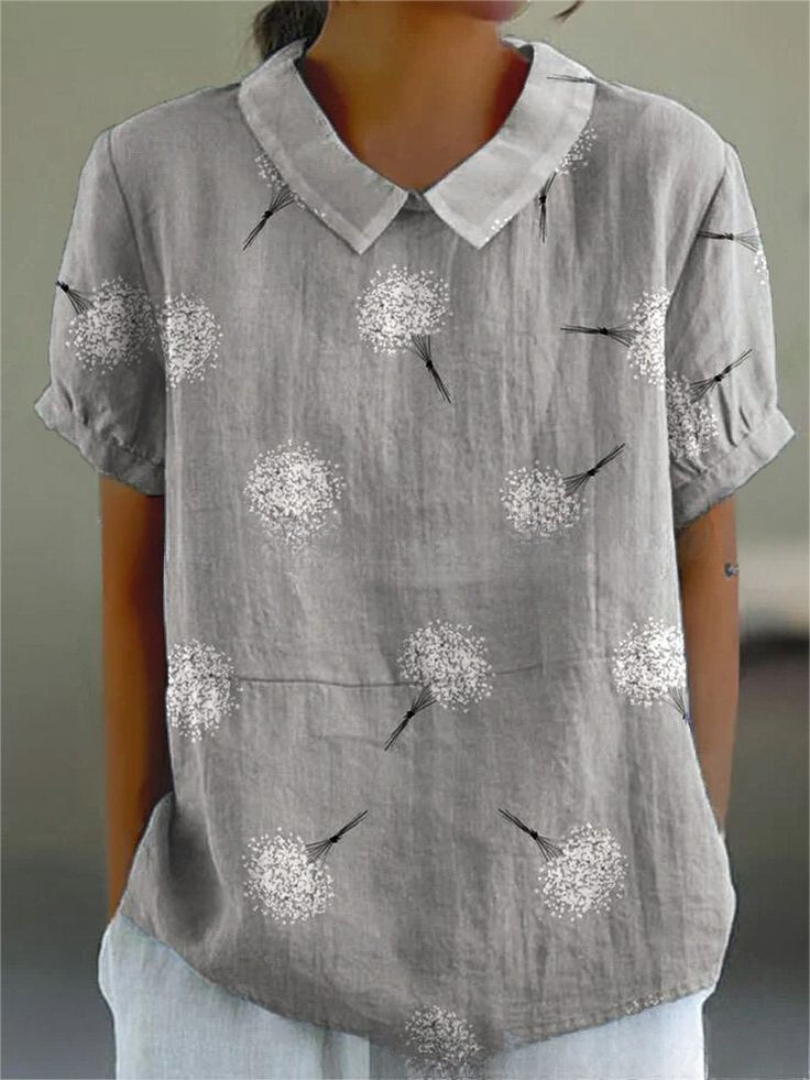 Kira Damen Bluse | Leichtes Baumwollmaterial mit Blumenmuster 6