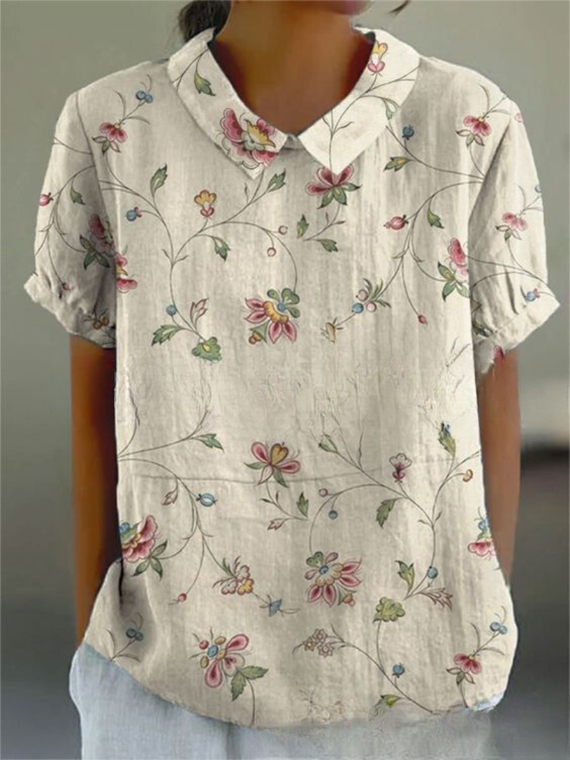 Kira Damen Bluse | Leichtes Baumwollmaterial mit Blumenmuster 8