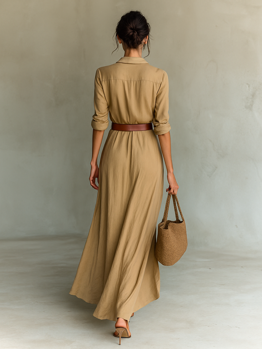 Lara Damen Hemdblusenkleid | Strukturierter Schnitt 3