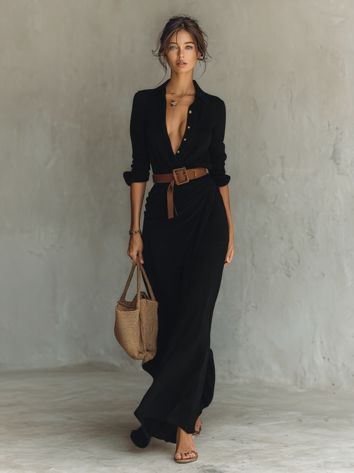 Lara Damen Hemdblusenkleid | Strukturierter Schnitt 6