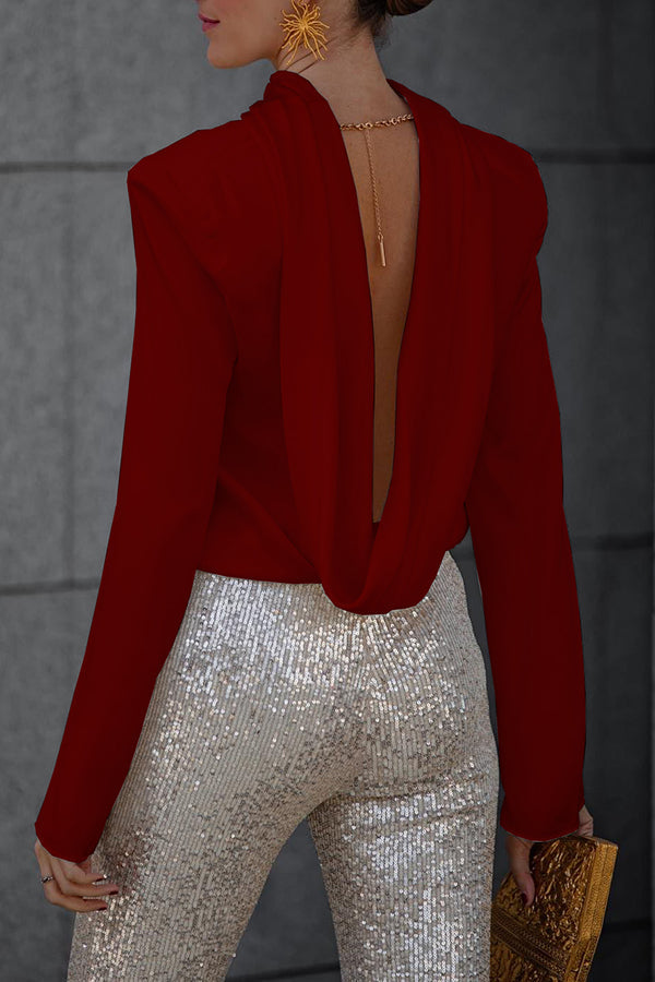 Lara Damen Langarmshirt | Elegantes Design mit Rückenausschnitt 2