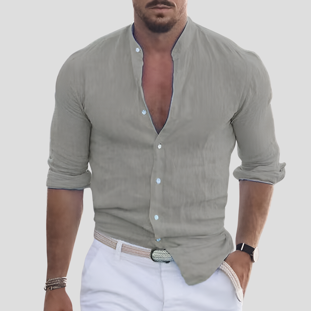 Lennart Herren Hemd | Stehkragen, Slim Fit 3