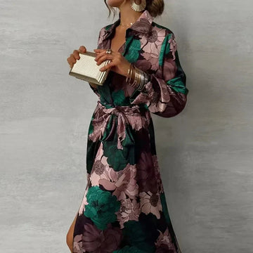 Lina Damen Maxi Kleid | Elegantes Wickeldesign für Hochzeitsgäste 0