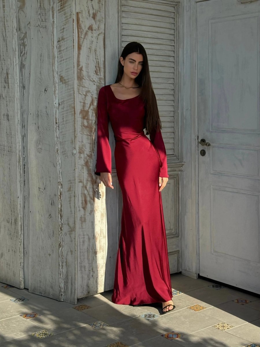 Lina Damen Maxikleid | Fließender Stoff, Elegant für Abendveranstaltungen 2