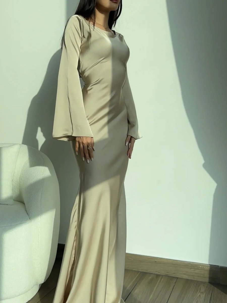 Lina Damen Maxikleid | Fließender Stoff, Elegant für Abendveranstaltungen 3
