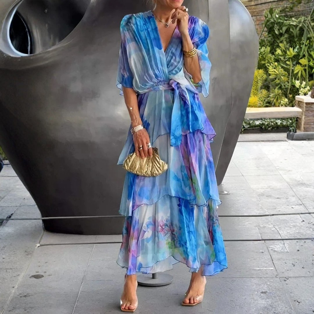 Livia Damen Abendkleid | Leichter Chiffon, Fließende Silhouette 1