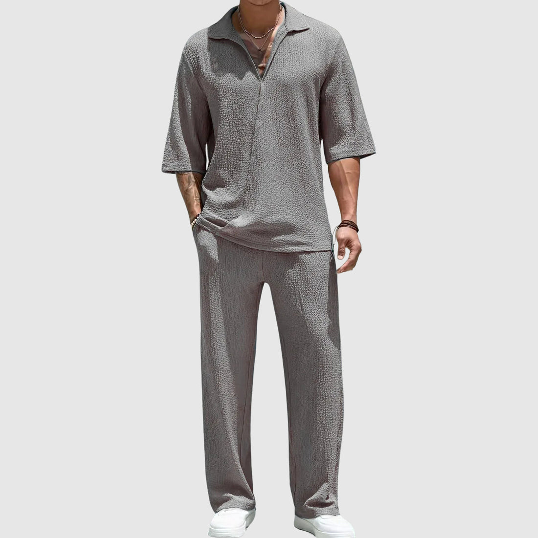 Lorenzo Herren Sport Set | Hochwertiges Material, Modernes Design mit Halben Ärmeln 0