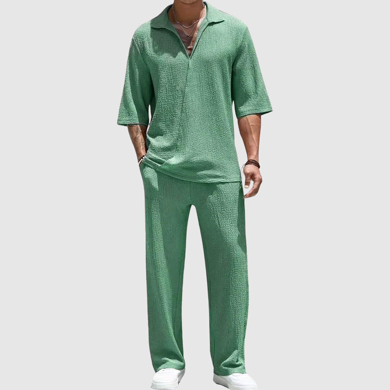 Lorenzo Herren Sport Set | Hochwertiges Material, Modernes Design mit Halben Ärmeln 4