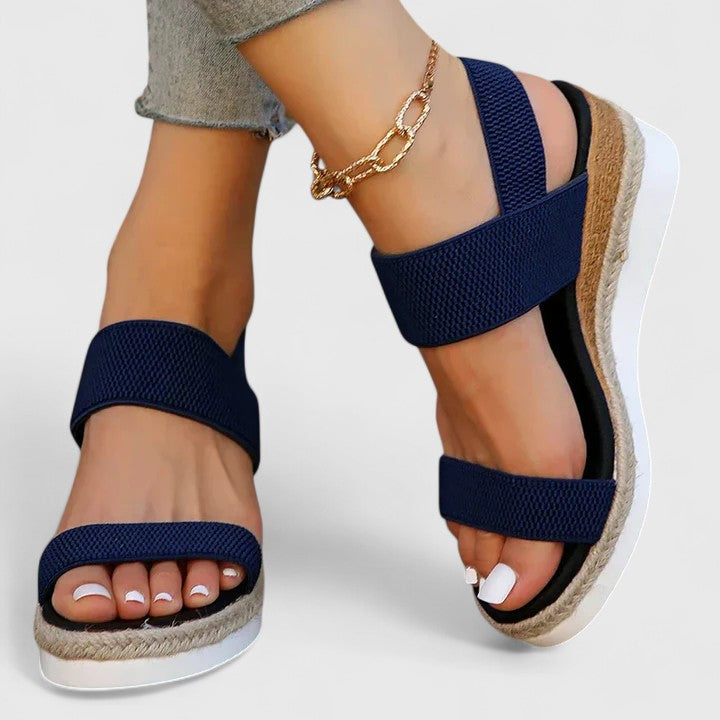 Erika Braun Orthopädische Keilsandalen für Damen | Bequeme Passform | Espadrille-Stil - 5/6/7/8/9/10/11/12
