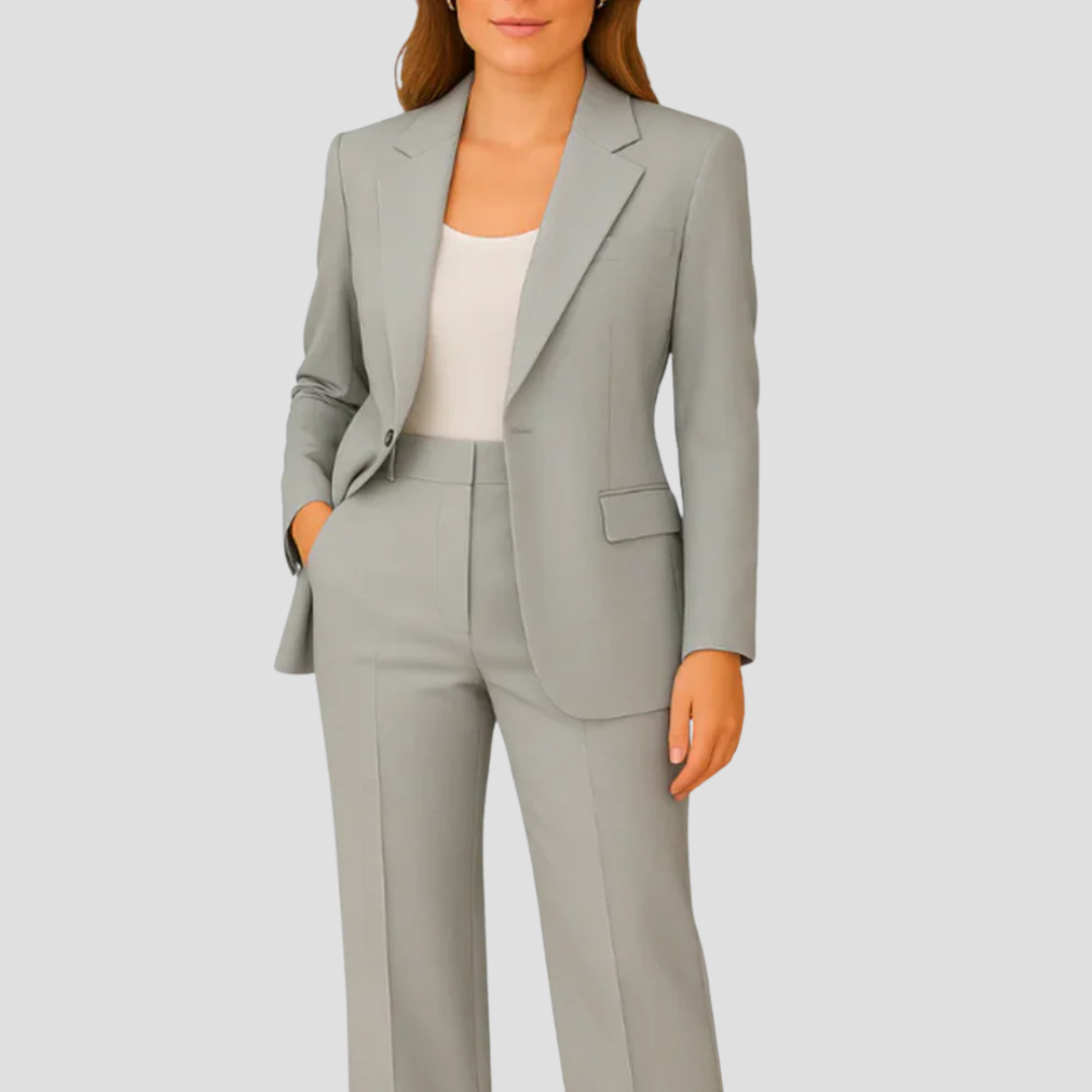 Mara Damen Anzug-Set | Langer Blazer und Passende Hose, Hochwertiger Stoff 3