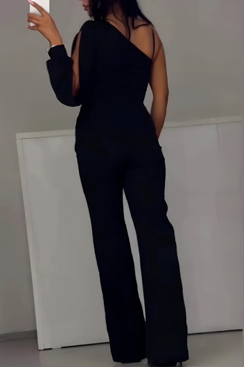 Megan Damen Jumpsuit | Weites Bein, Hochwertige Baumwollmischung 2