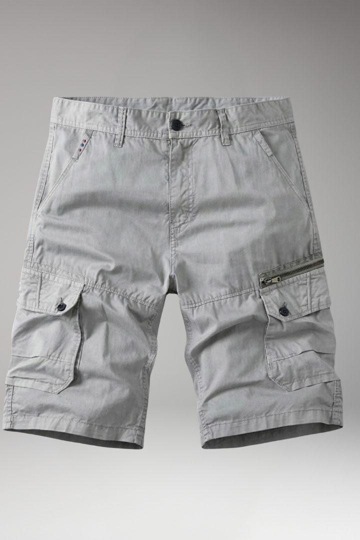 Willi Hellgrau Cargo Shorts für Herren | Slim Fit mit Mehrtaschen | Outdoor und Freizeit | Reisen - S/M/L/XL/2XL/3XL/4XL/5XL