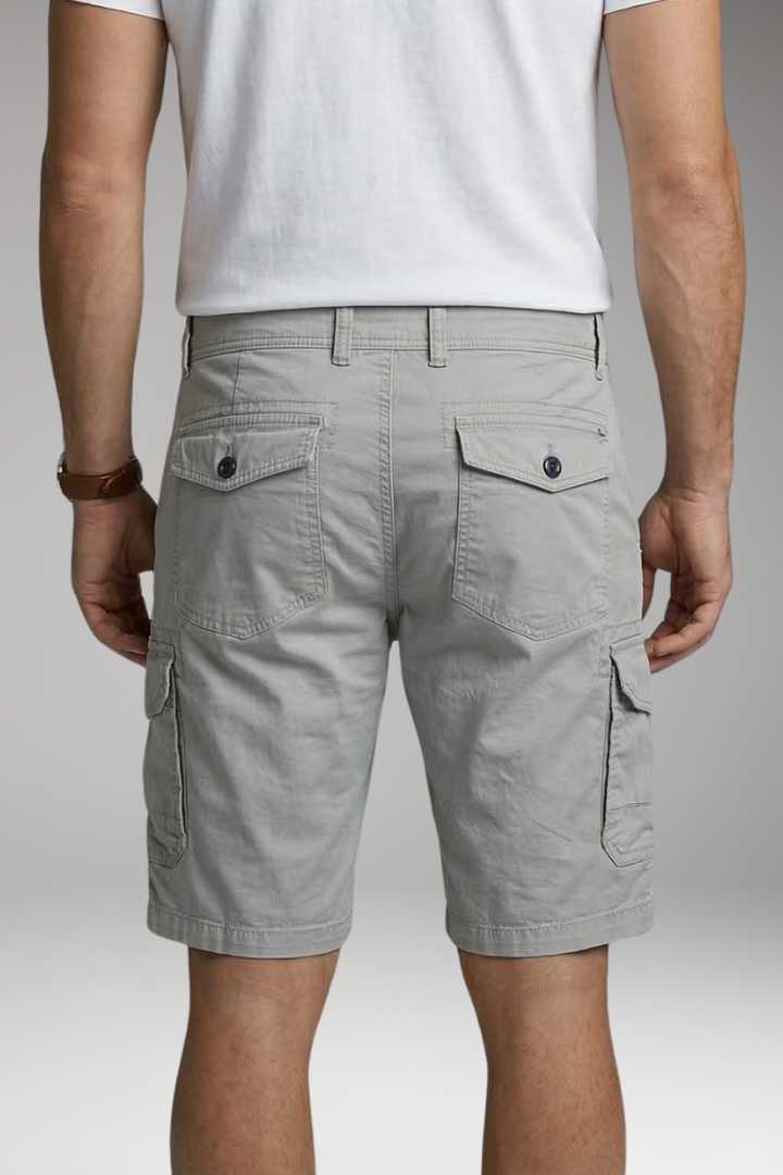 Willi Hellgrau Cargo Shorts für Herren | Slim Fit mit Mehrtaschen | Outdoor und Freizeit | Reisen - S/M/L/XL/2XL/3XL/4XL/5XL