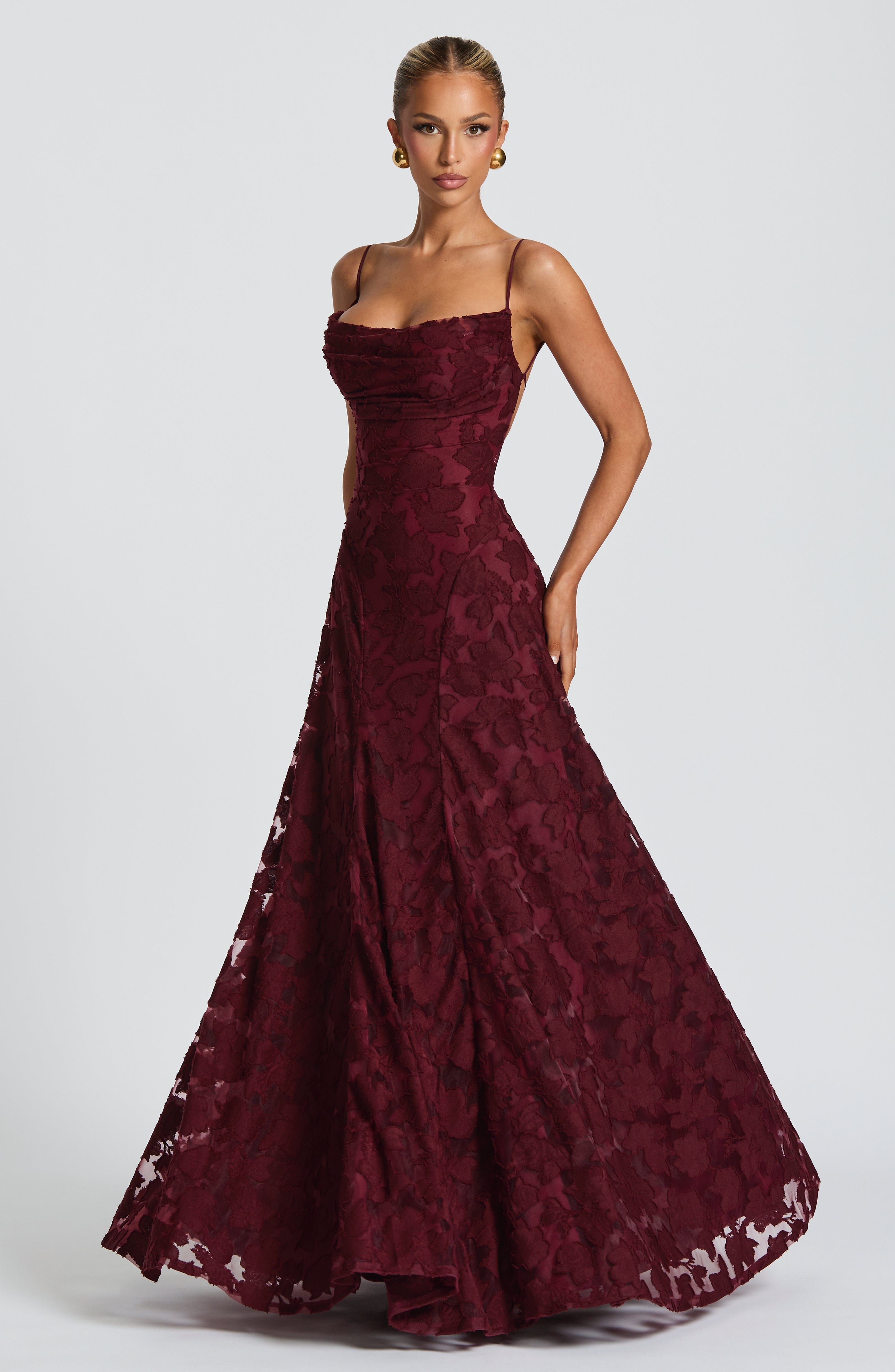 Mila Damen Maxikleid | Spaghettiträger, Florales Muster, Elegant 10