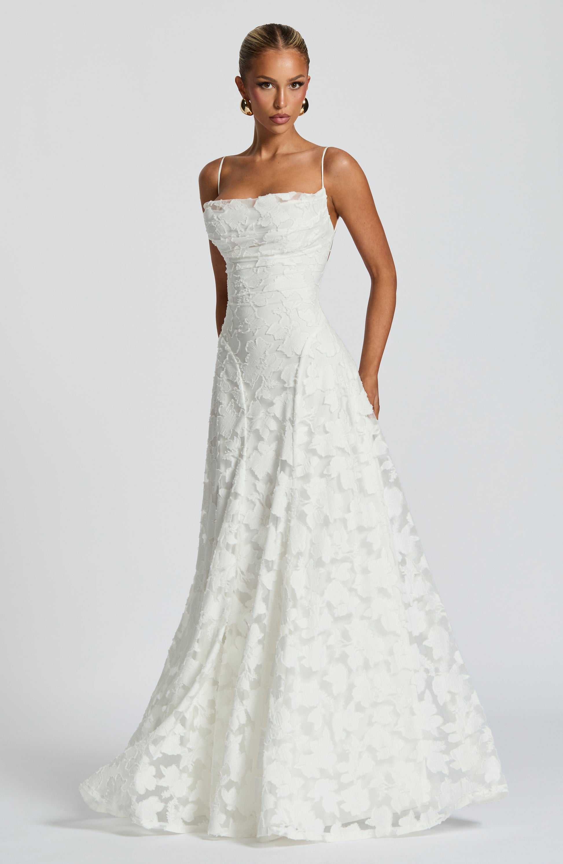 Mila Damen Maxikleid | Spaghettiträger, Florales Muster, Elegant 5