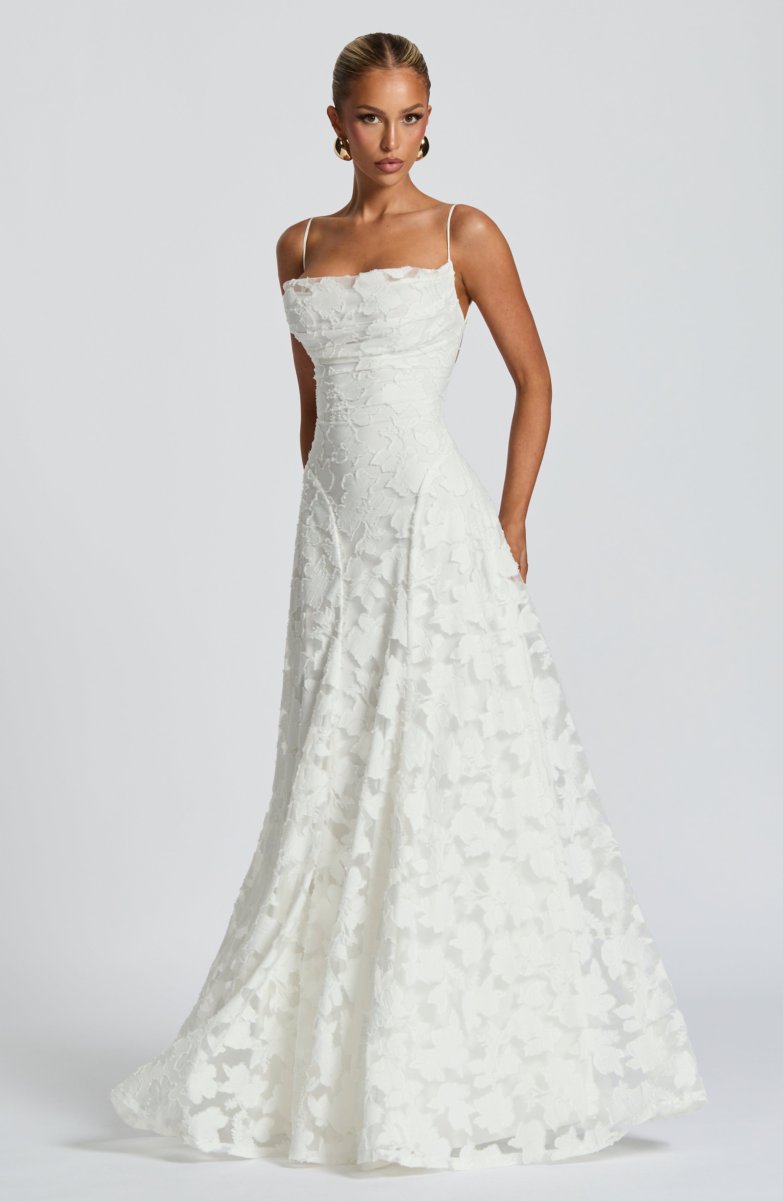 Mila Damen Maxikleid | Spaghettiträger, Florales Muster, Elegant 5