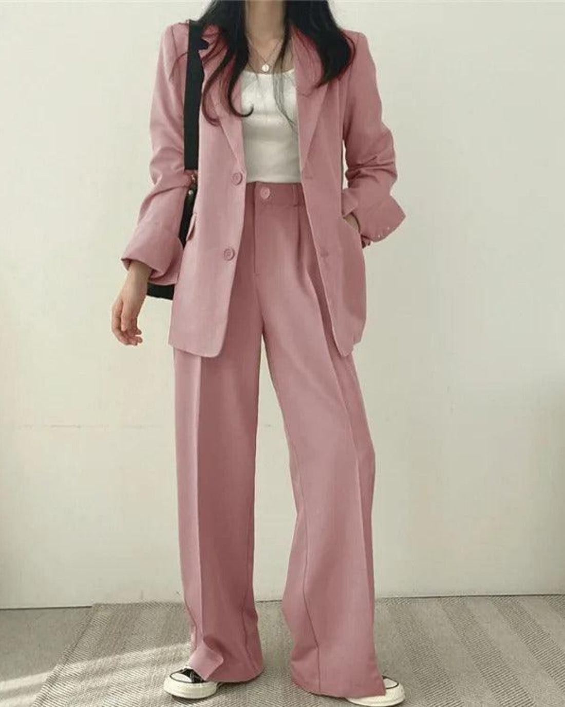 Mira Damen Hosenanzug | Oversize Long-Blazer und Hose, Festlich 3