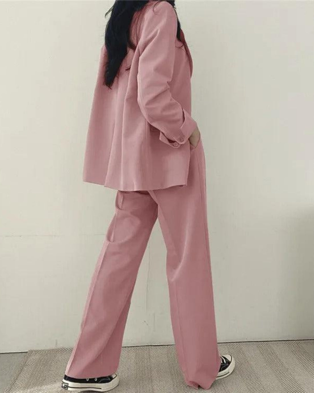 Mira Damen Hosenanzug | Oversize Long-Blazer und Hose, Festlich 5