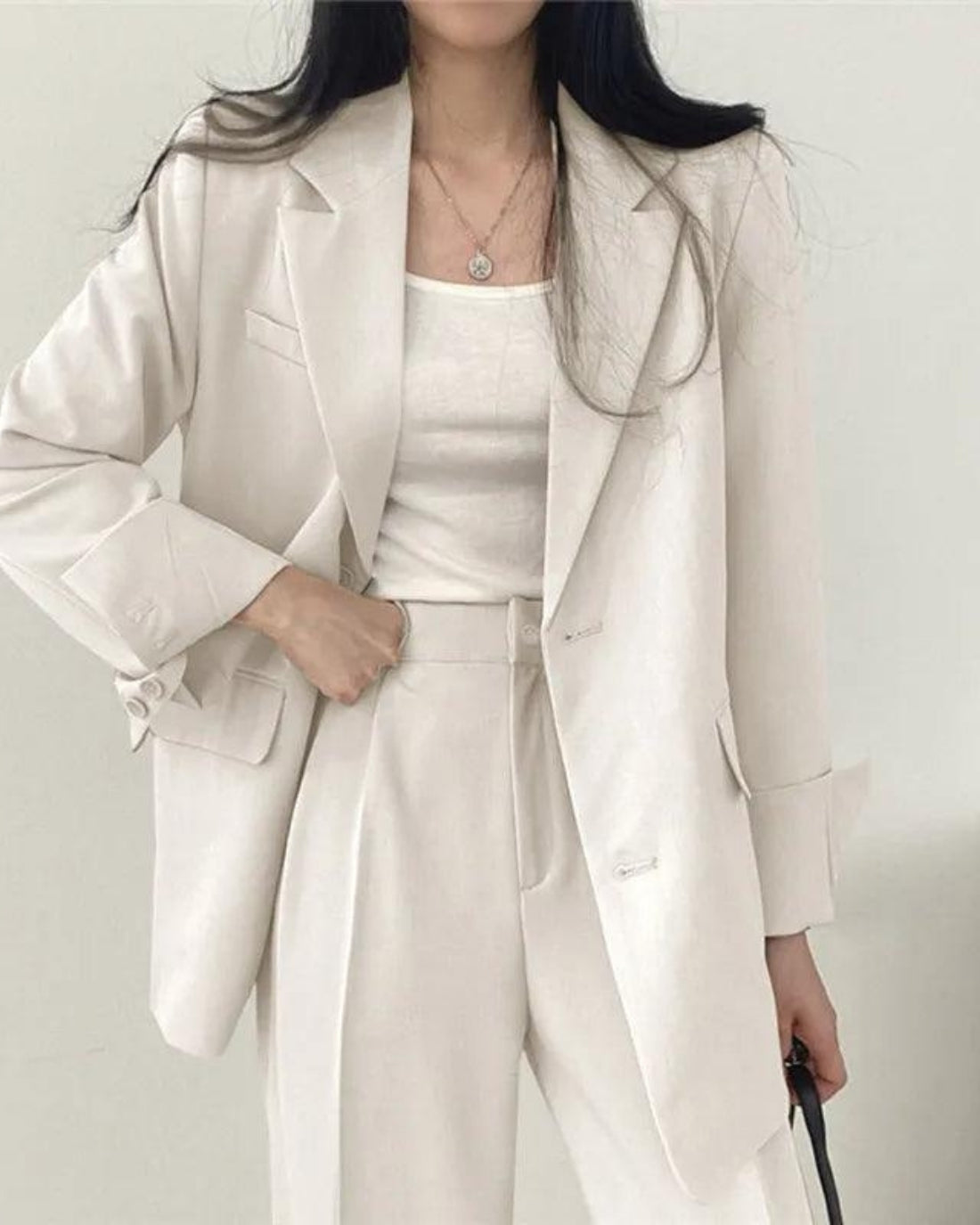Mira Damen Hosenanzug | Oversize Long-Blazer und Hose, Festlich 6