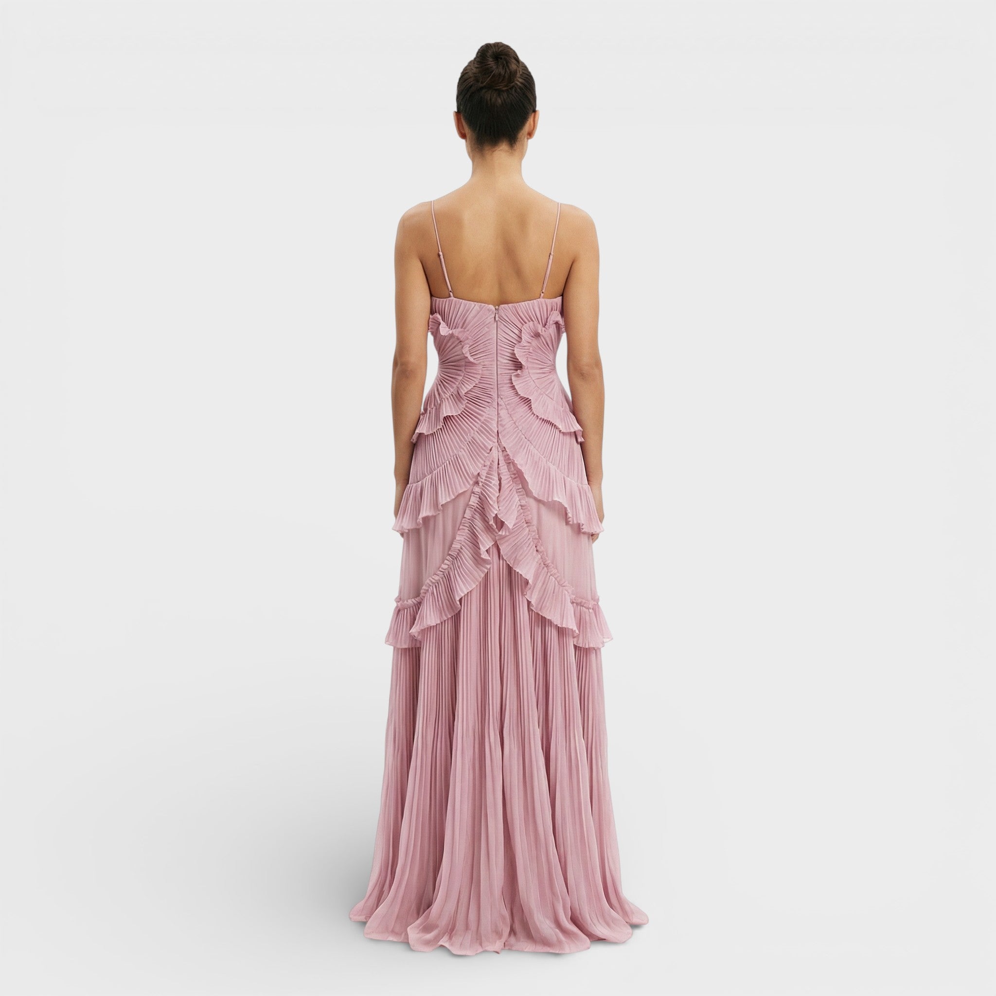 Mira Damen Maxikleid | Plissierter Rock, Halter-Ausschnitt für Sommer und Abendveranstaltungen 3