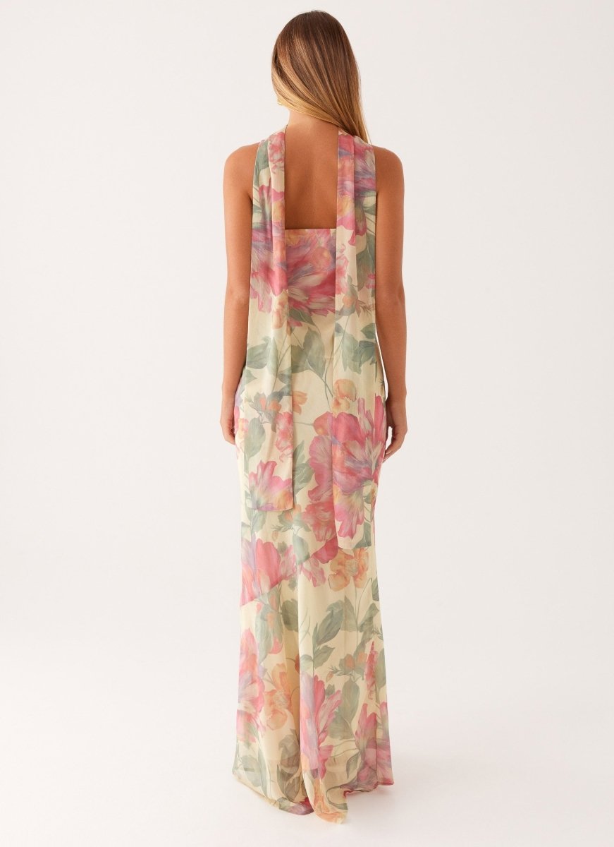 Mira Damen Maxikleid | Romantischer Blumenprint, Elegant und Leicht 3