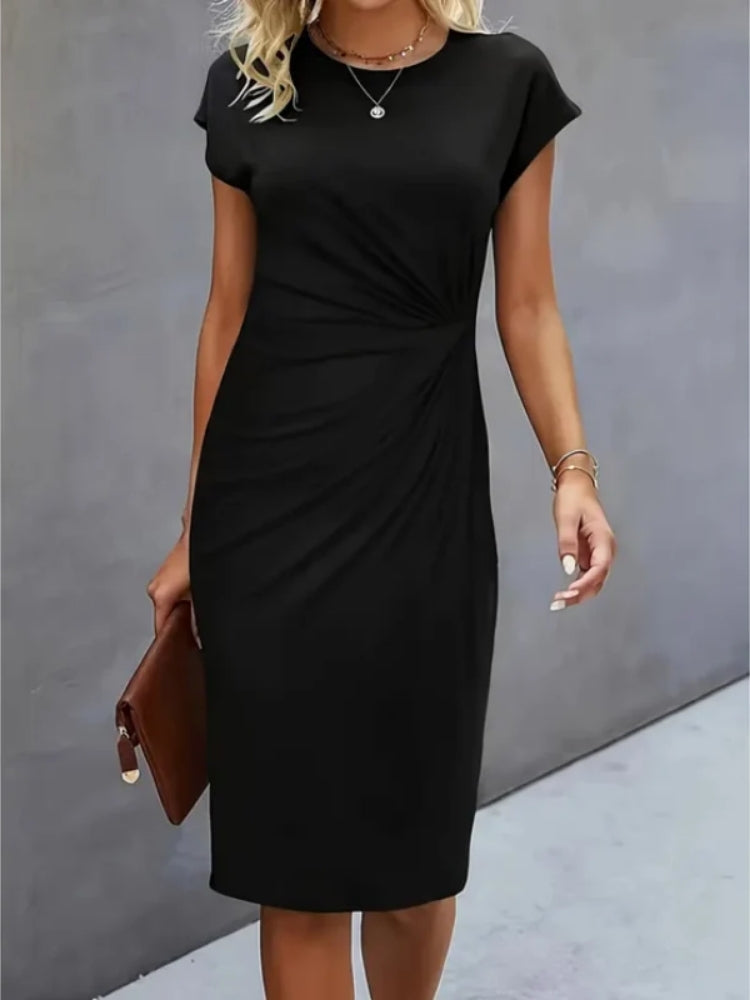 Mira Damen Midi Abendkleid | Kurzarm, Formell 0