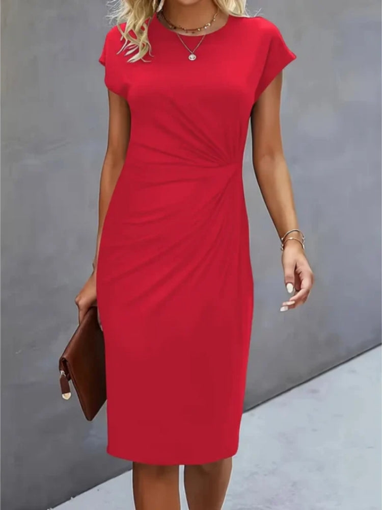 Mira Damen Midi Abendkleid | Kurzarm, Formell 0