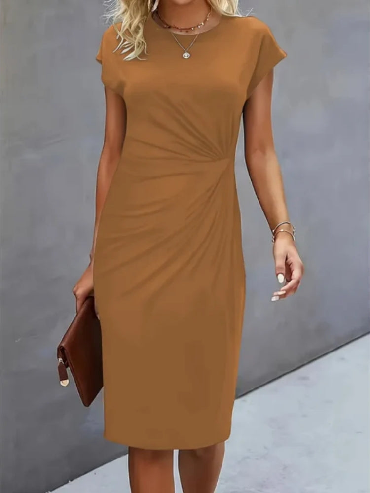 Mira Damen Midi Abendkleid | Kurzarm, Formell 3