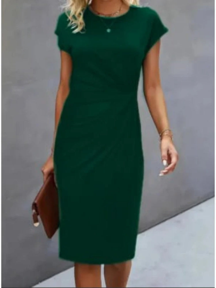 Mira Damen Midi Abendkleid | Kurzarm, Formell 5