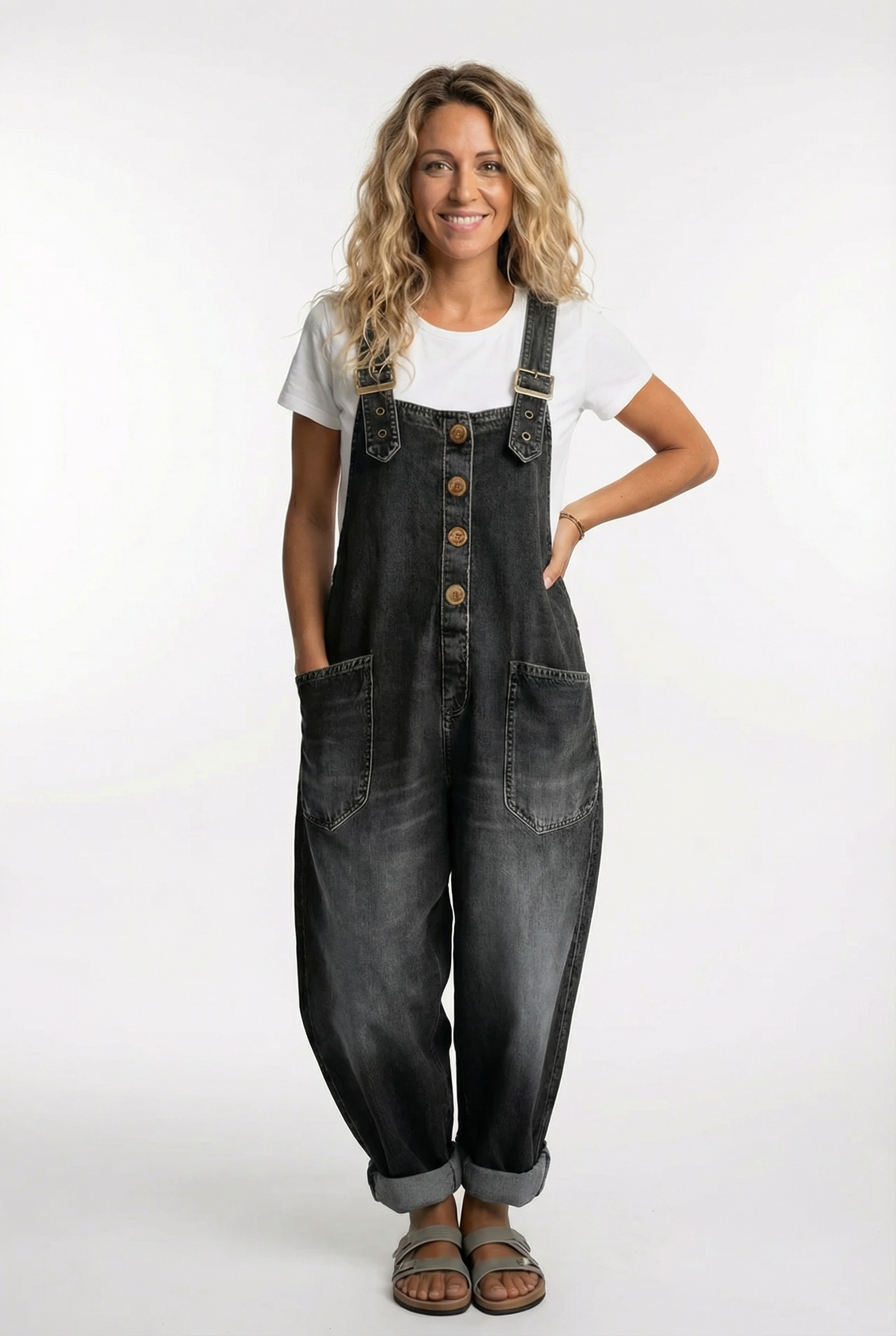 Nora Damen Jeansoverall | Verstellbare Träger, Weicher Denim 2