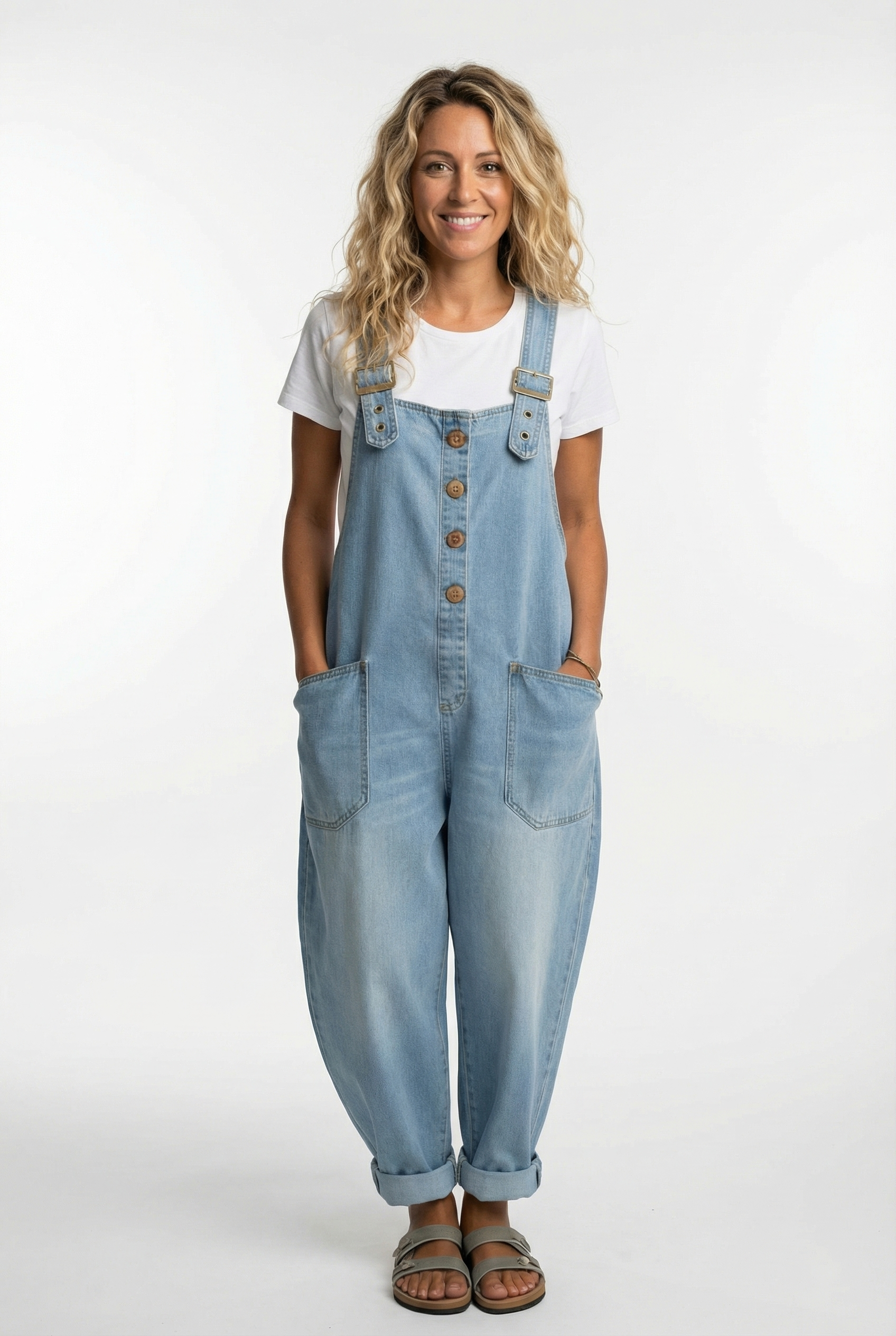 Nora Damen Jeansoverall | Verstellbare Träger, Weicher Denim 4