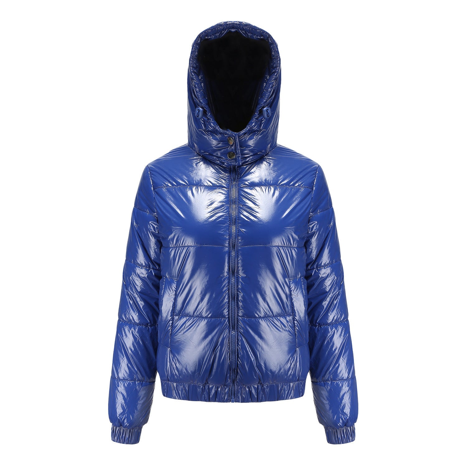 Monika Weinrot Glänzende Wasserabweisende Isolierte Puffer-Jacke mit Kapuze für Damen | Winter Casual - S/M/L/XL/2XL/XXXL