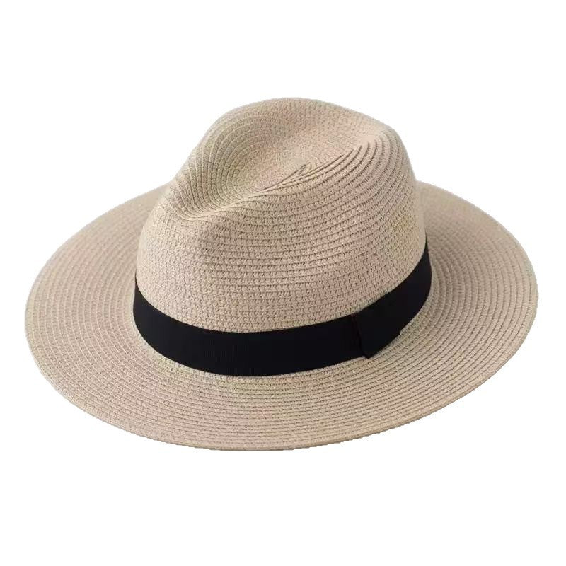 Werner Khaki Geflochtener Strohhut UPF50+ Sonnenschutz für Damen und Herren | Faltbarer Panama-Stil Sommer - 56-58 cm