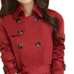 Rosmarie Schwarz Taillierter Doppelreihiger Trenchcoat für Damen | Klassisch Elegant Büro und Alltag - S/M/L/XL/2XL