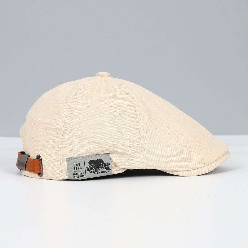 Stefan Schwarz Vintage Schiebermütze für Herren | Flat Cap Retro Casual Stil - Schwarz/Rot/Blau/Gelb/Beige