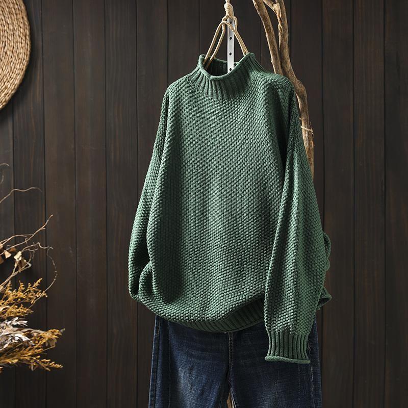Magdalena Braun Oversized Wollmix Rollkragenpullover für Damen | Winter Casual Stil - S/M/L/XL/2XL/3XL
