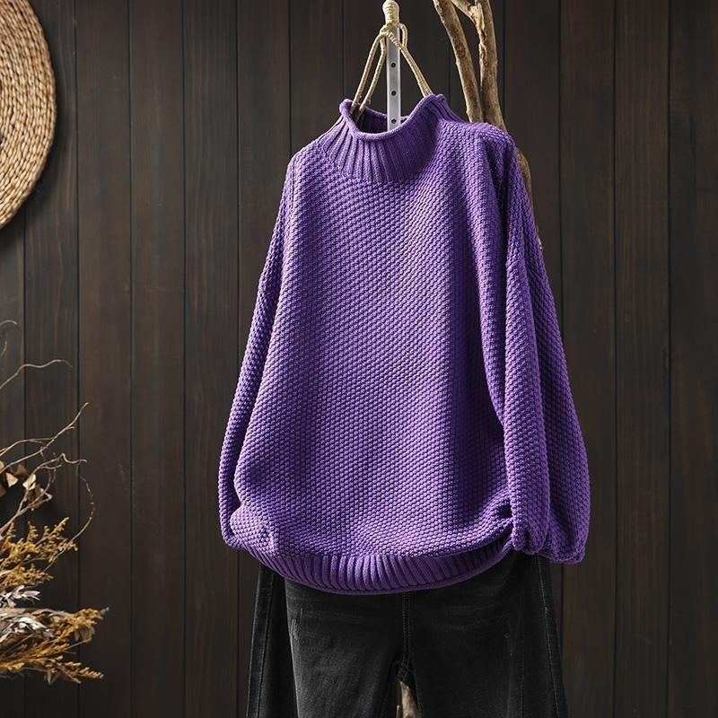 Magdalena Braun Oversized Wollmix Rollkragenpullover für Damen | Winter Casual Stil - S/M/L/XL/2XL/3XL