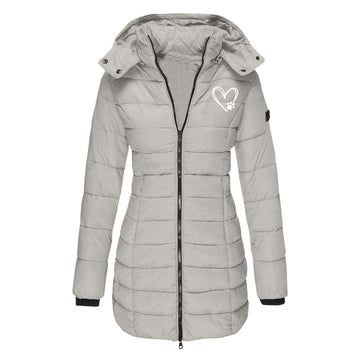 Vreni Marineblau Taillierte Gesteppte Longline Winterjacke mit Kapuze für Damen | Warm Casual Winter - S/M/L/XL/2XL/XXXL