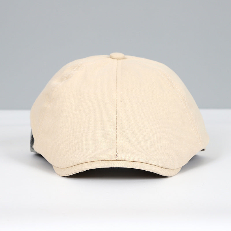 Stefan Schwarz Vintage Schiebermütze für Herren | Flat Cap Retro Casual Stil - Schwarz/Rot/Blau/Gelb/Beige