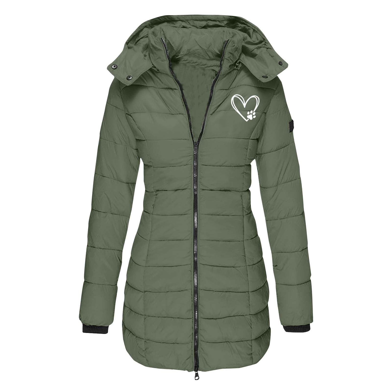 Vreni Marineblau Taillierte Gesteppte Longline Winterjacke mit Kapuze für Damen | Warm Casual Winter - S/M/L/XL/2XL/XXXL
