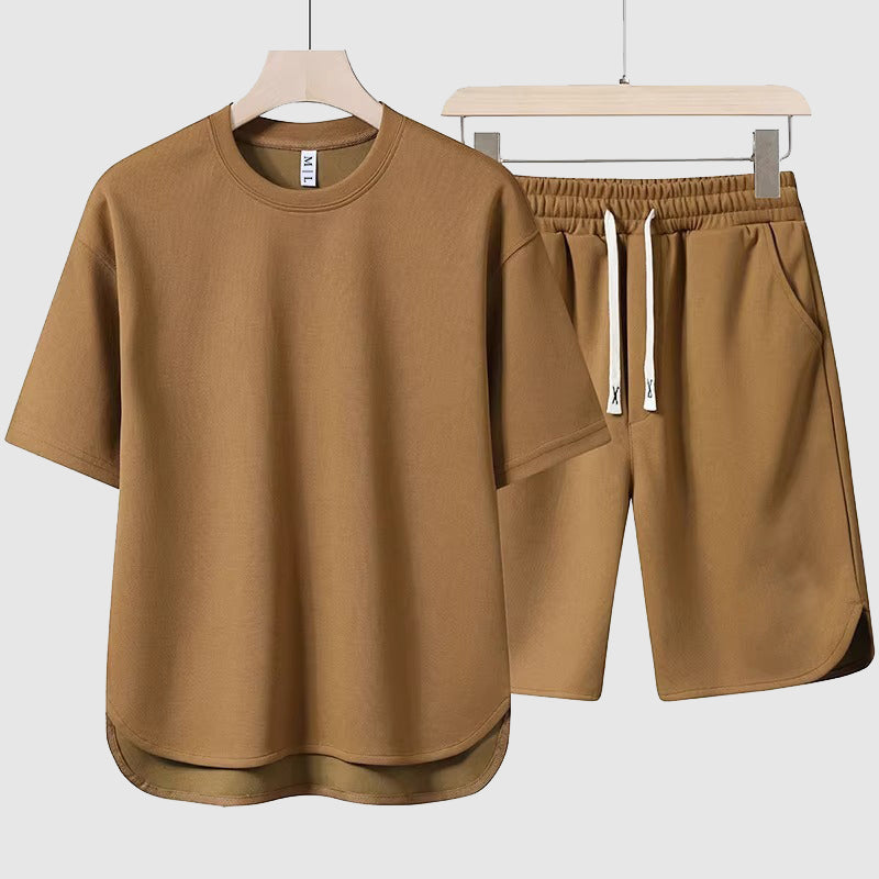 Olli Herren T-Shirt & Shorts Set | Bequeme Passform, Casual Look 0
