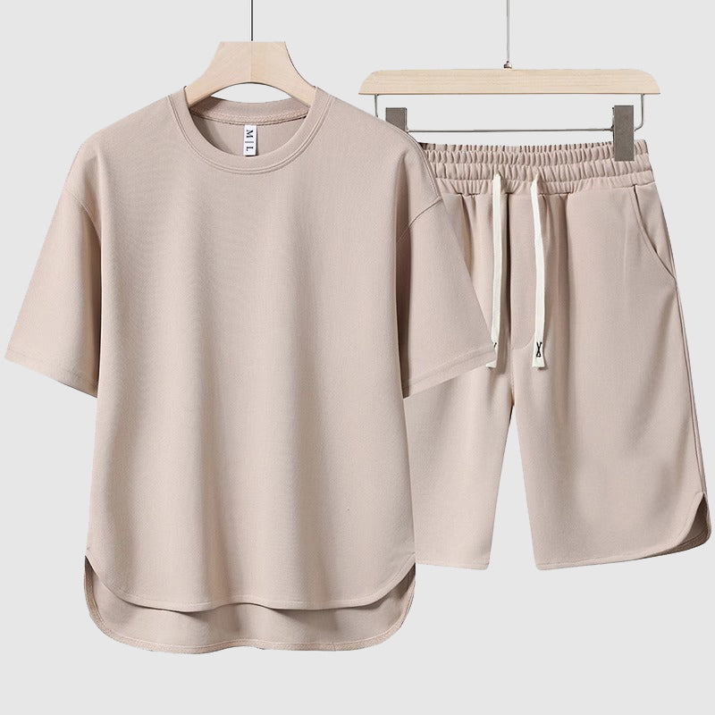 Olli Herren T-Shirt & Shorts Set | Bequeme Passform, Casual Look 1